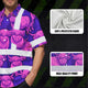 Violet Pink Cow Hi-Vis Hawaiian Shirt