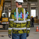 Yellow Surfboard Flower Hi-Vis Long Sleeve Shirt