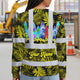 Yellow Surfboard Flower Hi-Vis Long Sleeve Shirt