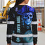 Green Black 2 Skull Boat Hi-Vis Long Sleeve Shirt
