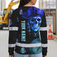 Green Black 2 Skull Boat Hi-Vis Long Sleeve Shirt