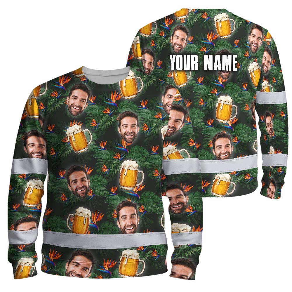 Green Orange Drink Tropical Hi-Vis Long Sleeve Shirt