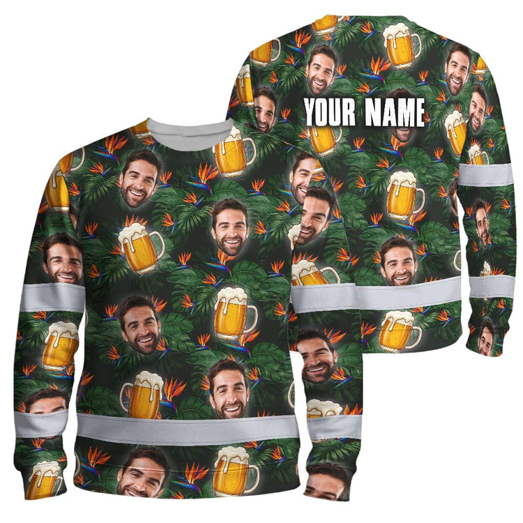 Green Orange Drink Tropical Hi-Vis Long Sleeve Shirt