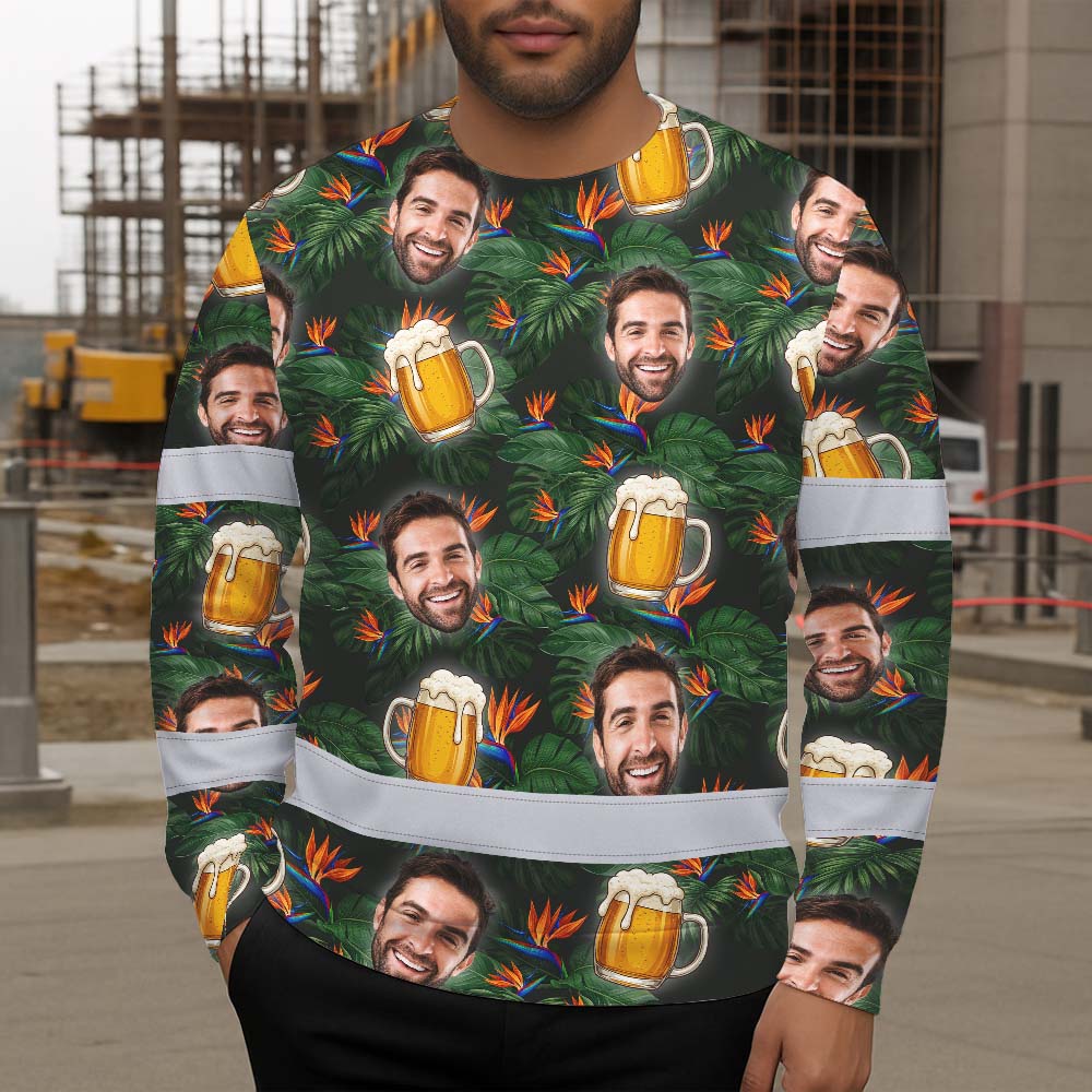 Green Orange Drink Tropical Hi-Vis Long Sleeve Shirt
