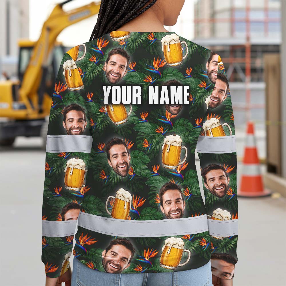 Green Orange Drink Tropical Hi-Vis Long Sleeve Shirt