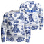 White Blue Skull Boat Hi-Vis Long Sleeve Shirt