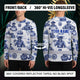 White Blue Skull Boat Hi-Vis Long Sleeve Shirt