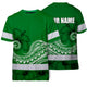 Green White Polynesian Hi-Vis Work Shirt