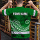 Green White Polynesian Hi-Vis Work Shirt
