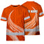 Orange White Polynesian Hi-Vis Work Shirt