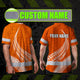 Orange White Polynesian Hi-Vis Work Shirt