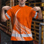 Orange White Polynesian Hi-Vis Work Shirt