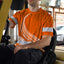 Orange White Polynesian Hi-Vis Work Shirt