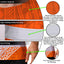Orange White Polynesian Hi-Vis Work Shirt