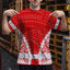 Red White Polynesian Hi-Vis Work Shirt