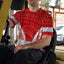 Red White Polynesian Hi-Vis Work Shirt