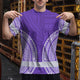 Violet White Polynesian Hi-Vis Work Shirt
