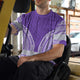 Violet White Polynesian Hi-Vis Work Shirt