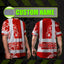 White Red Neon Hi-Vis Work Shirt