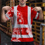 White Red Neon Hi-Vis Work Shirt
