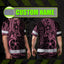 Pink Neon Polynesian And Flower Hi-Vis Work Shirt