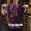Pink Neon Polynesian And Flower Hi-Vis Work Shirt