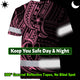 Pink Neon Polynesian And Flower Hi-Vis Work Shirt