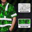 Green Neon Octopus Hi-Vis Hawaiian Shirt