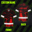 Red Neon Skull Boat Octopus Hi-Vis Hawaiian Shirt