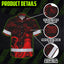 Red Neon Skull Boat Octopus Hi-Vis Hawaiian Shirt