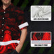 Red Neon Skull Boat Octopus Hi-Vis Hawaiian Shirt