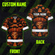 Orange Neon Skull Boat Hi-Vis Hawaiian Shirt