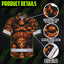 Orange Neon Skull Boat Hi-Vis Hawaiian Shirt