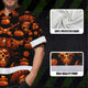 Orange Neon Skull Boat Hi-Vis Hawaiian Shirt