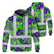 Green Neon Violet Orchid Hi-Vis Hoodie