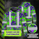 Green Neon Violet Orchid Hi-Vis Hoodie
