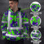 Green Neon Violet Orchid Hi-Vis Hoodie