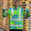 Green Neon Blue Orchid Hi-Vis Hoodie