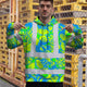 Green Neon Blue Orchid Hi-Vis Hoodie