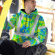 Green Neon Blue Orchid Hi-Vis Hoodie