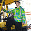 Green Neon Blue Orchid Hi-Vis Hoodie