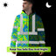 Green Neon Blue Orchid Hi-Vis Hoodie