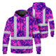 Pink Neon Violet Orchid Hi-Vis Hoodie