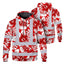 Red Neon White Orchid Hi-Vis Hoodie