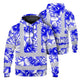 Blue Neon White Orchid Hi-Vis Hoodie