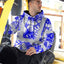 Blue Neon White Orchid Hi-Vis Hoodie