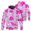 Pink Neon White Orchid Hi-Vis Hoodie