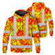Orange Neon Yellow Orchid Hi-Vis Hoodie