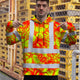 Orange Neon Yellow Orchid Hi-Vis Hoodie