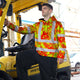Orange Neon Yellow Orchid Hi-Vis Hoodie